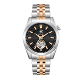 Beverly Hills Polo Club Men's Automatic Watch, Gun Black Dial  With Two Tone Metal Band, BP3816X.560